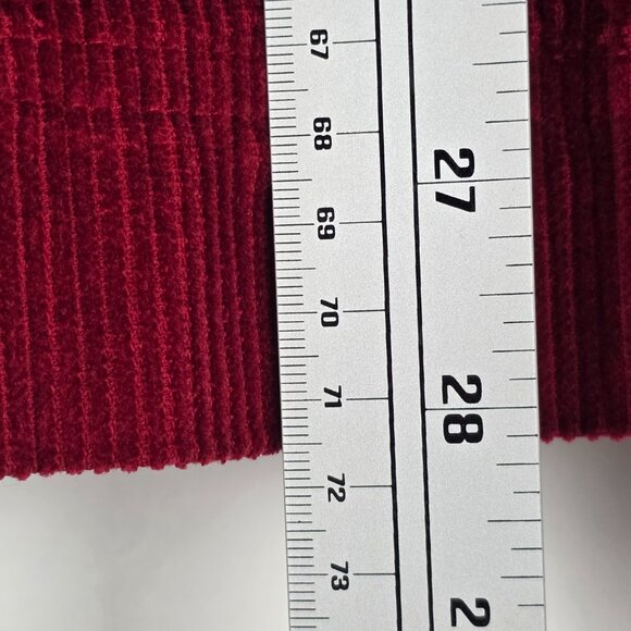 J Jill Corduroy Hooded 100% Cotton Womens XL Long Sleeve Red Pullover Jacket - Picture 5 of 6